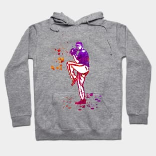 Baseball Pitcher in Windup position - a02 Hoodie